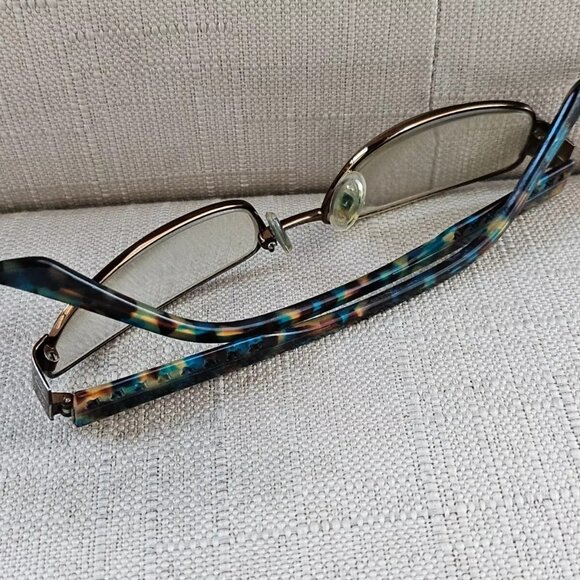 Liz Claiborne Women Glasses Frame Blue Bronze Tone Eyeglasses L392 ORX3 - Picture 5 of 12